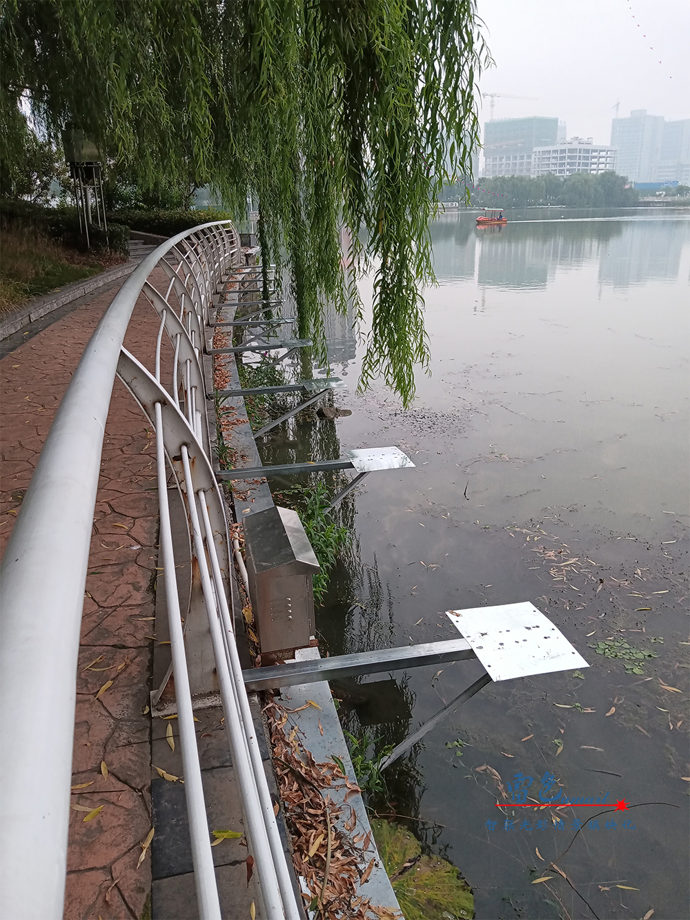 由雷色光電打造的“大美漯河·水韻西城”共慶百年華誕月灣湖之夜主題燈光秀上演啦！(圖17)